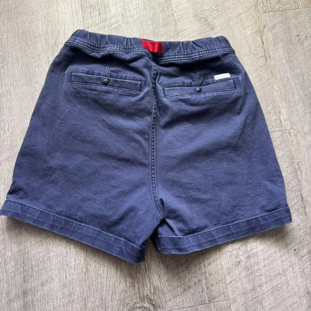 Topo Designs Women’s Mountain Shorts Blue Organic Cotton Twill Size M Gorpcore